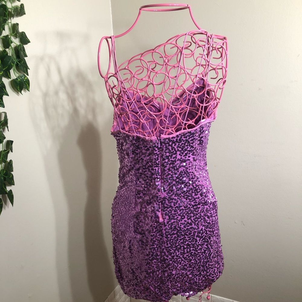 Cache Sequin Spaghetti Strap Mini Dress - image 2
